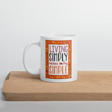 Load image into Gallery viewer, Living Simply Makes Loving Simple Mug - Duck 'n' Monkey