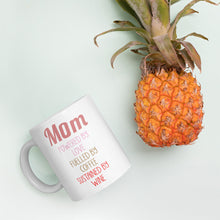 Load image into Gallery viewer, Mom Powered By Love Fuelled By Coffee Sustained By Wine Mug - Duck 'n' Monkey