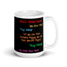 Load image into Gallery viewer, Elaine's Famous Quotes Black Mug