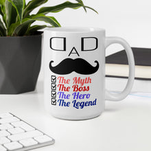 Load image into Gallery viewer, Dad The Myth The Boss The Hero The Legend Mug - Duck 'n' Monkey