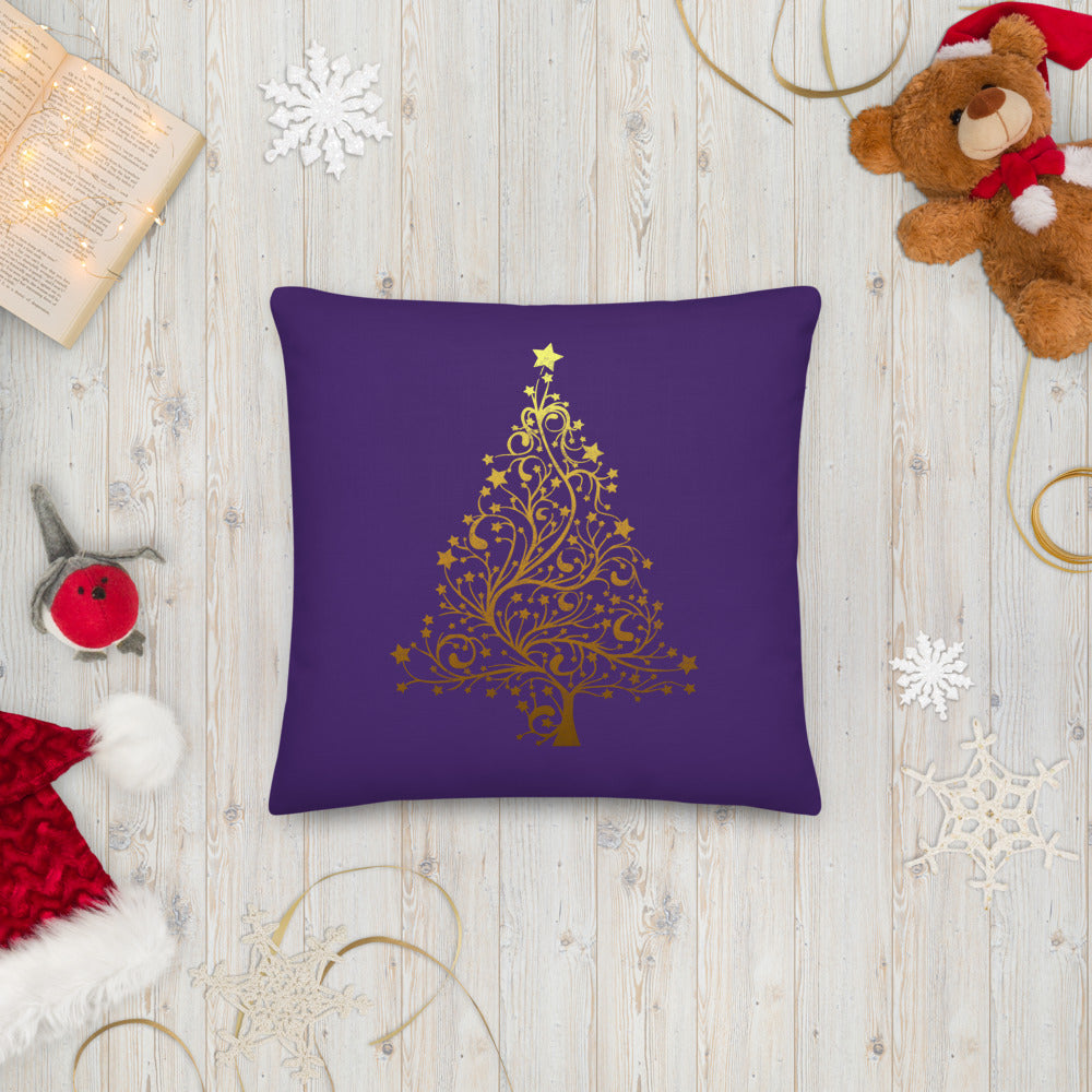 Christmas Tree Premium Pillow - [Duck 'n' Monkey]