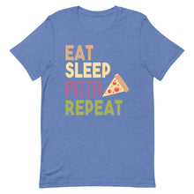 Load image into Gallery viewer, Eat Sleep Pizza Repeat Short-Sleeve Unisex T-Shirt - [Duck &#39;n&#39; Monkey]
