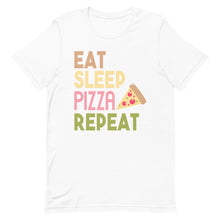 Load image into Gallery viewer, Eat Sleep Pizza Repeat Short-Sleeve Unisex T-Shirt - [Duck &#39;n&#39; Monkey]
