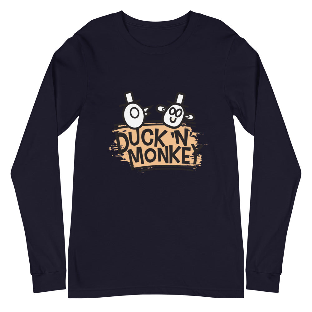 Duck 'n' Monkey Peach Unisex Long Sleeve Tee | Duck 'n' Monkey