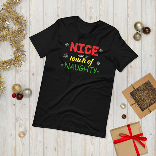 Nice With A Touch Of Naughty Short-Sleeve Unisex T-Shirt - [Duck 'n' Monkey]