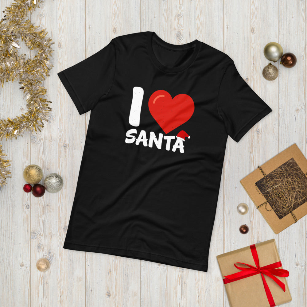 I Heart Santa Short-Sleeve Unisex T-Shirt - [Duck 'n' Monkey]