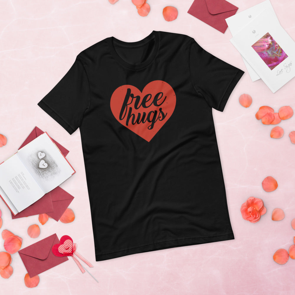 Heart Free Hugs Short-Sleeve Unisex T-Shirt - [Duck 'n' Monkey]