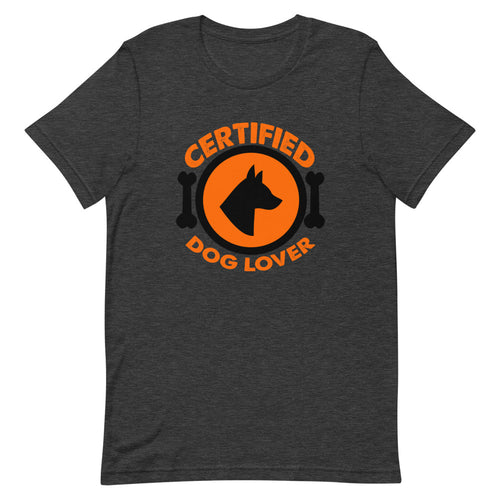 Certified Dog Lover Short-Sleeve Unisex T-Shirt - [Duck 'n' Monkey]