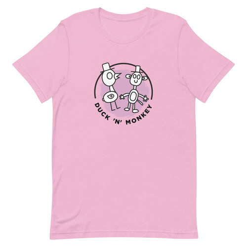 Duck 'n' Monkey Pink Circle Short-Sleeve Unisex T-Shirt - [Duck 'n' Monkey]