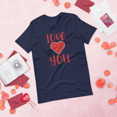 Heart Love You Short-Sleeve Unisex T-Shirt - [Duck 'n' Monkey]