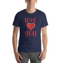 Load image into Gallery viewer, Heart Love You Short-Sleeve Unisex T-Shirt - [Duck &#39;n&#39; Monkey]

