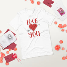 Load image into Gallery viewer, Heart Love You Short-Sleeve Unisex T-Shirt - [Duck &#39;n&#39; Monkey]
