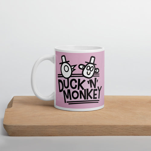 Duck 'n' Monkey Pink Mug - [Duck 'n' Monkey]