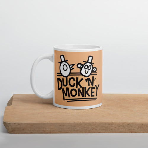 Duck 'n' Monkey Peach Mug - [Duck 'n' Monkey]