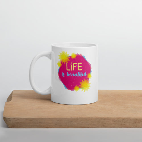 Life Is Beautiful Mug - Duck 'n' Monkey