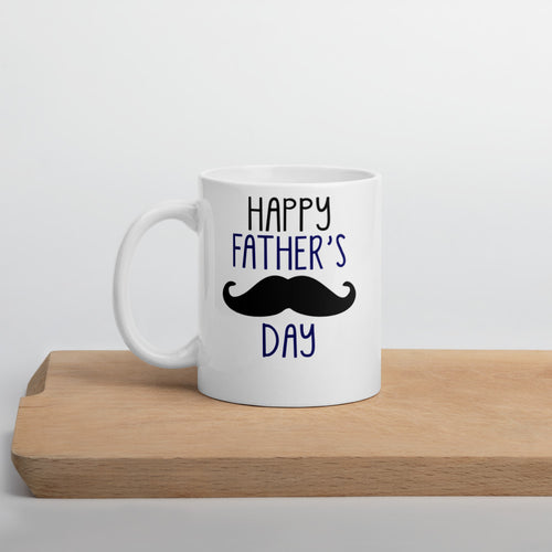 Happy Father's Day Mustache Mug - Duck 'n' Monkey