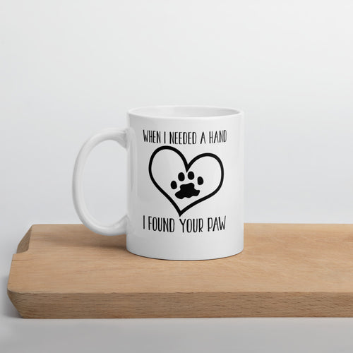When I Needed A Hand I Found Your Paw Mug - Duck 'n' Monkey