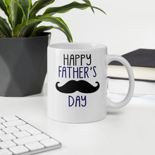Load image into Gallery viewer, Happy Father&#39;s Day Mustache Mug - Duck &#39;n&#39; Monkey
