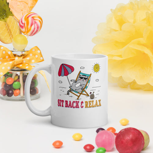 Cat Sit Back & Relax Mug - Duck 'n' Monkey
