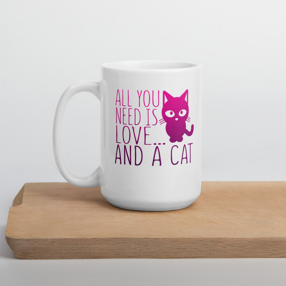 All You Need Is Love... And A Cat Mug | Duck 'n' Monkey, image size:1000x1000